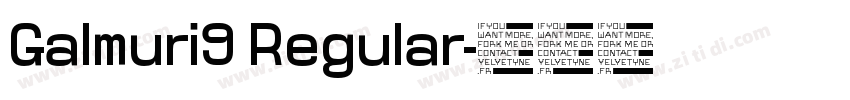 Galmuri9 Regular字体转换